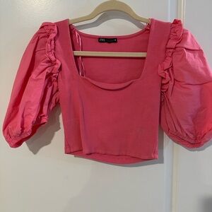 ZARA pink crop top